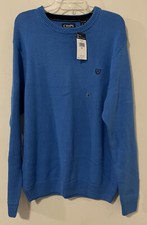 Chaps Mens XL Blue Pullover Cotton Long-Sleeved Knit Style Sweater NWT M739