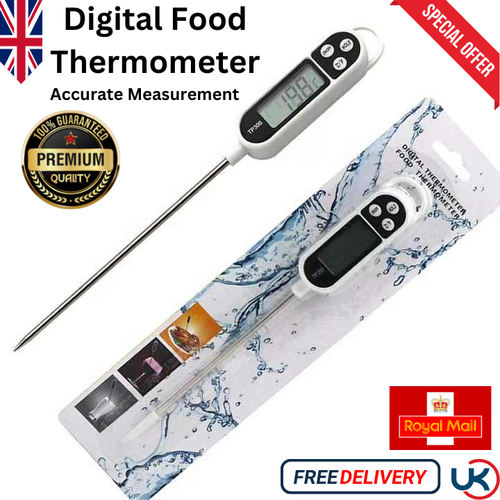 Digital Probe Food Thermometer Meat Thermometer LCD Screen Instant Read Probe