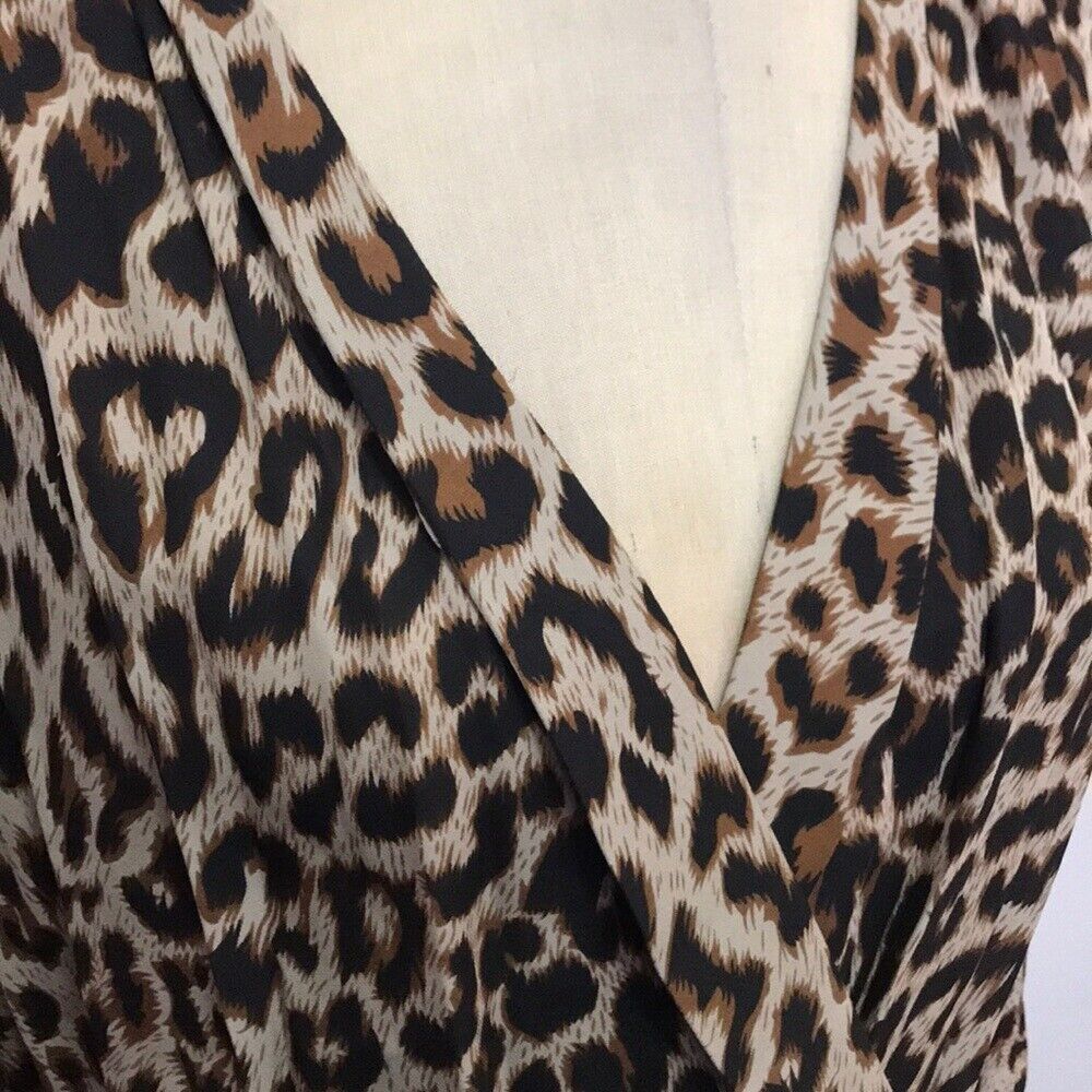 Parker Animal Print Leopard Silk Dress - image 9