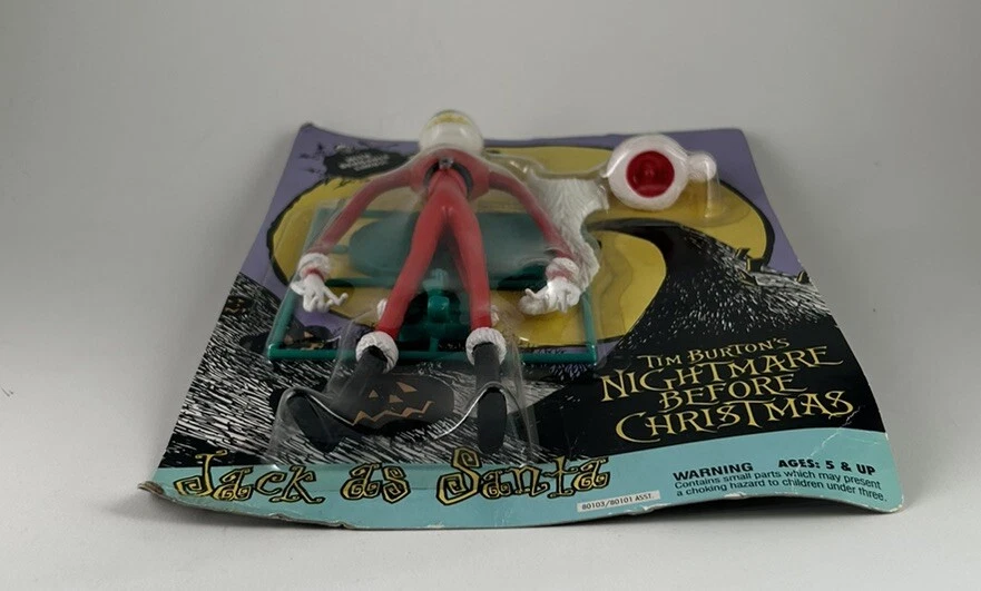 Figura de acción de colección 1993 Pesadilla antes de Navidad Santa Jack Hasbro sin usar, en caja Foto 3 de 4