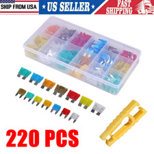220pcs Blade Fuse Assortment Auto Car Truck Motorcycle Fuses Kit ATC ATO ATM
