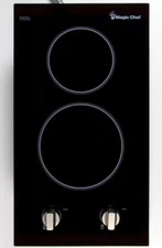 Magic Chef 12" Built-In Electric Dual Radiant Ceramic Glass 2 Burner Cooktop 120