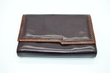 Jay Herbert Brown Leather Snake Animal Skin Print Clutch Handbag Vintage