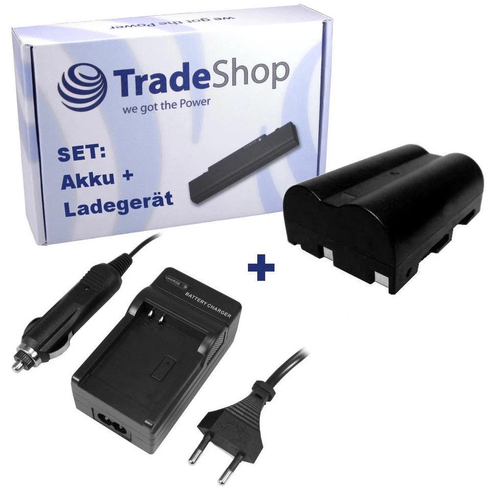 TRADE-SHOP BATTERIA 2000mAh + CARICABATTERIE KONICA MINOLTA DYNAX 5D DYNAX 7D NP-400