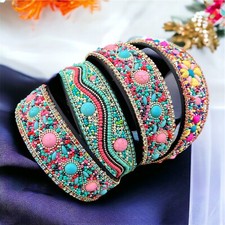 Colorful Beaded Headbands , Bohemian Ethnic Style Headband, Hair Hoop Accessory