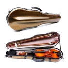 4/4 Size Violin Hard Case - Carbon Fiber Back with Straps & Handle for Travel