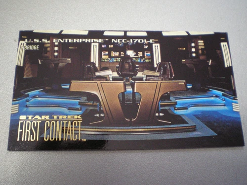 STAR TREK FIRST CONTACT TRADING USS Enterprise NCC-1701-E CARD No. E1 Bridge
