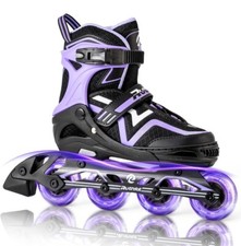 Adjustable Inline Skates for Boys and Girls with Full Light Up Wheels, Outdoor R