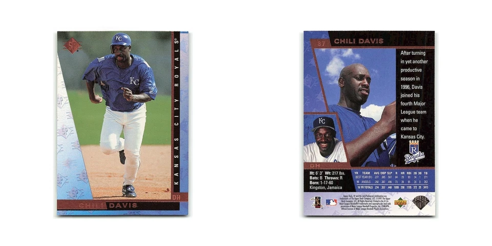 Chili Davis 1997 SP #87 Kansas City Royals Baseball Card NM - Image 3 of 3
