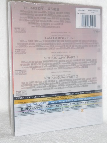 The Hunger Games 4-Movie Collection (4K/Blu-ray 2023 STEELBOOK) dystopian action - Picture 3 of 8
