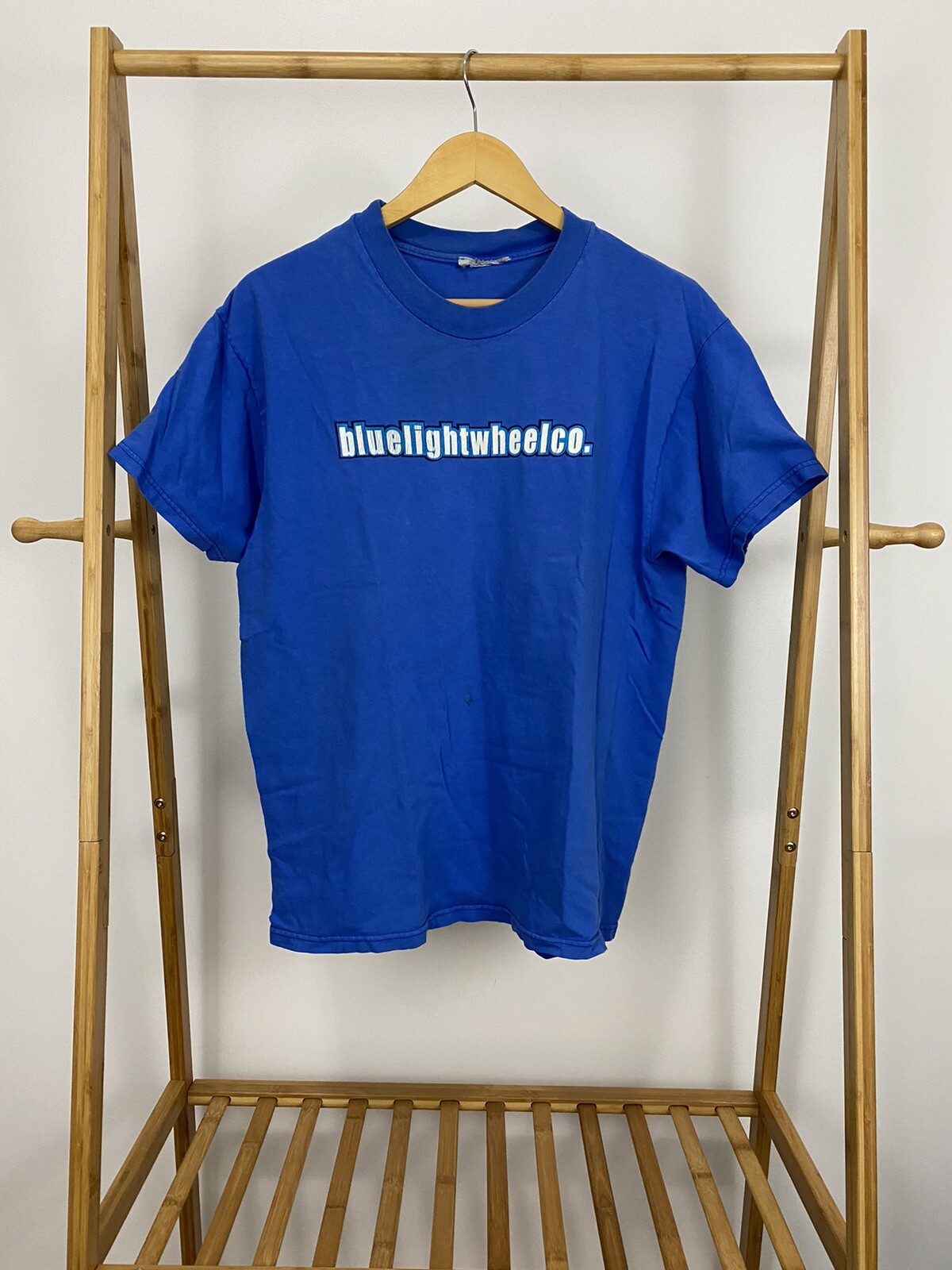 VTG Blue Light Wheel Co New York Skate RARE 90s Promo T-Shirt Size L