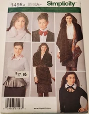 Simplicity 1498 - Misses Fashion Accessories To Liven Up Your Wardrobe