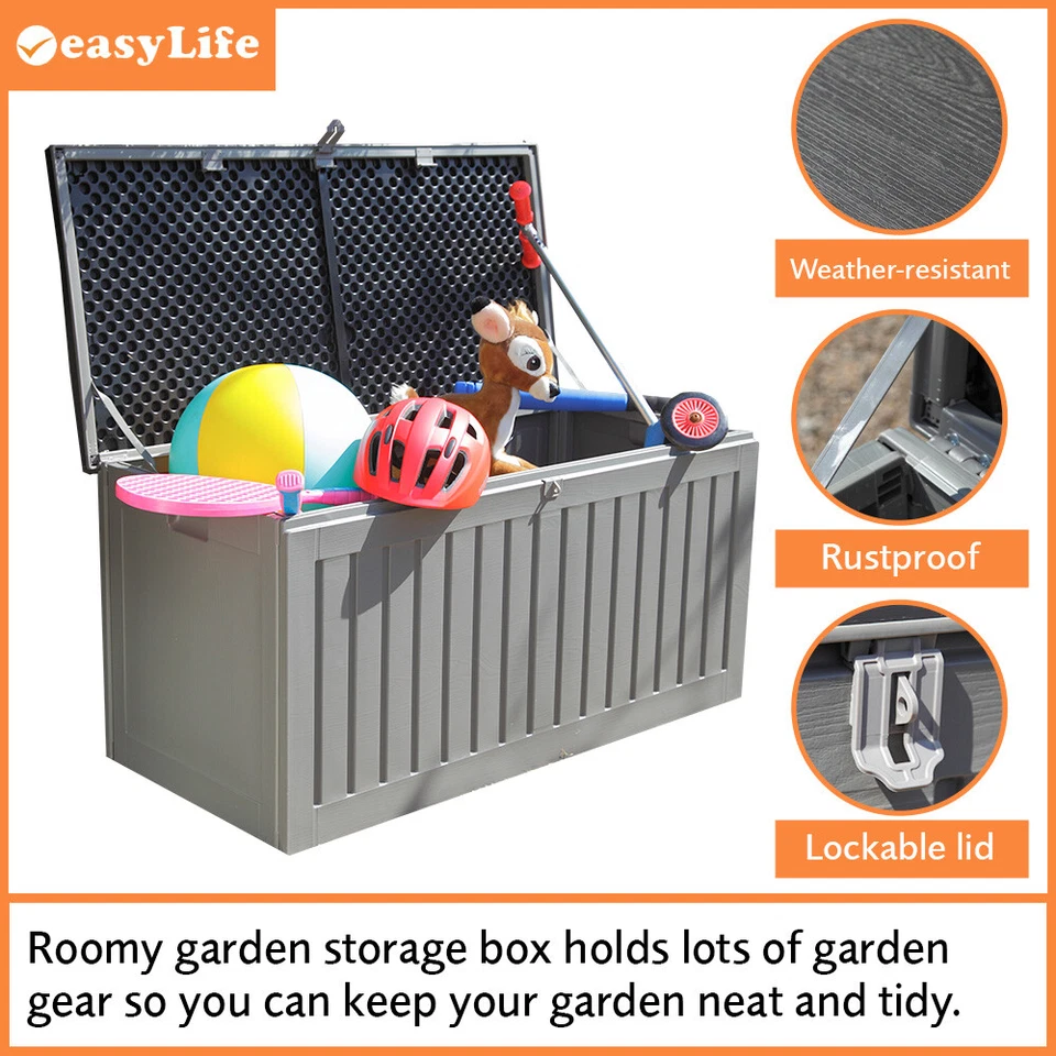 SteelCore 270 Steel-Reinforced Garden Storage Box - Image 2 of 4