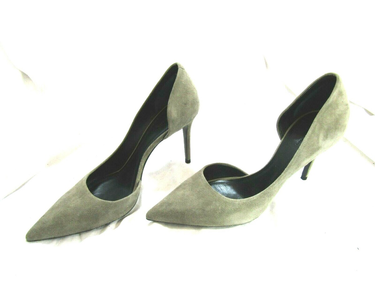 Authentic Celine Phoebe Philo High Heel D'orsay Pumps 38.5 Grey