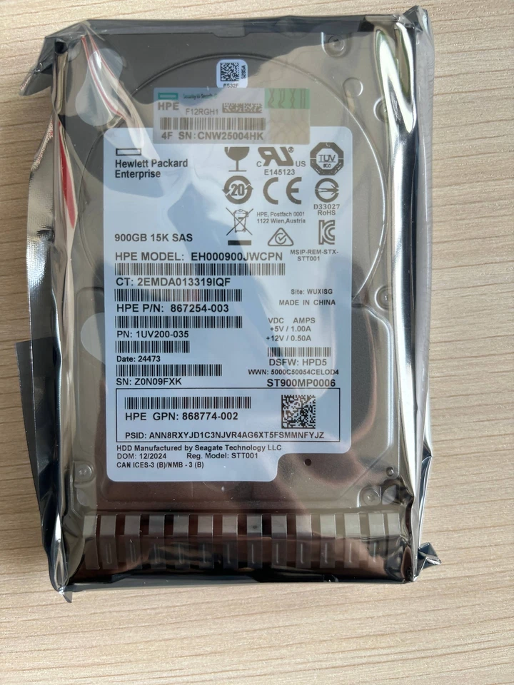 HP 900GB SAS 12G 15K ENT 2.5" DS HDD 870759-B21 870795-001 US SHIPPING - Image 2 of 4