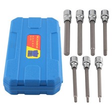 38 Drive Extra Long Hex Socket Set 7pc 3-10mm Crv Steel Professional