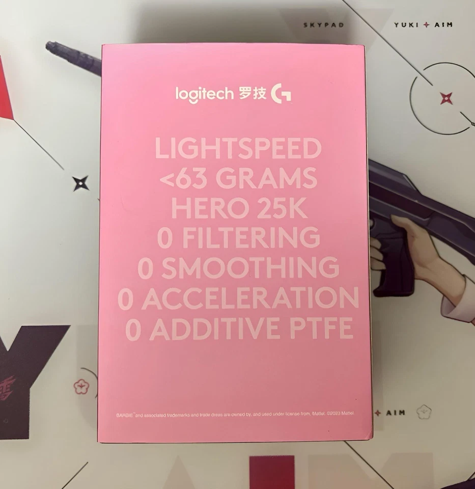 Logitech G PRO X SUPERLIGHT Wireless Mouse Barbie Yellow Pink Limited Color New - Image 3 of 3