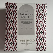 New Threshold FULL Size Performance 400 100 Cotton Sheet Set