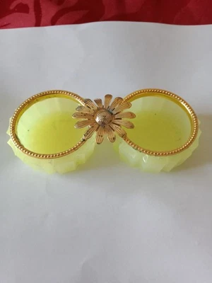 Paire de salerons en onyx verte - Photo 1/2