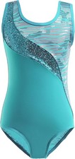 Viriber Gymnastics Leotards For Girls Girls' 13-14 Years, Green 