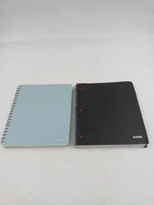 SUNEE Spiral Notebooks Set of 2 Tabbed Dividers Graph & Lined Paper Color Tabs
