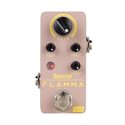 FLAMMA FC18 Booster Pedal für E-Gitarre und Bass kompakte Größe True Bypass