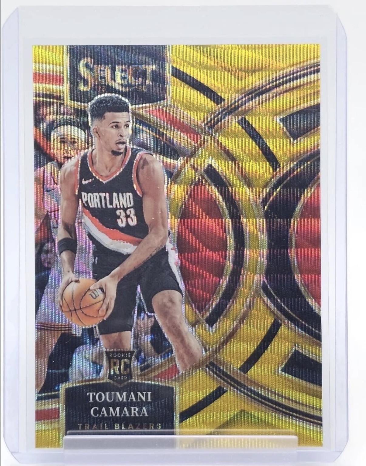 TOUMANI CAMARA 2023-24 SELECT PREMIER LEVEL ROOKIE GOLD WAVE RC /10