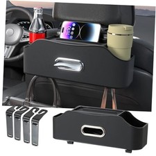 Back Seat Cup Holder for Car Multifunctional Seat Back Organizer with black