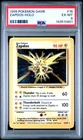 1999 POKEMON BASE SET UNLIMITED #16 ZAPDOS-HOLO PSA 6