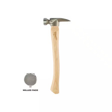 19 Oz. Wood Milled Face Hickory Framing Hammer