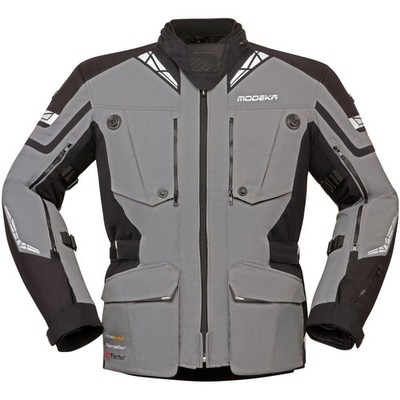 Modeka Panamericana ll textile jacket gray/black size: XXL motorcycle jacket adventure