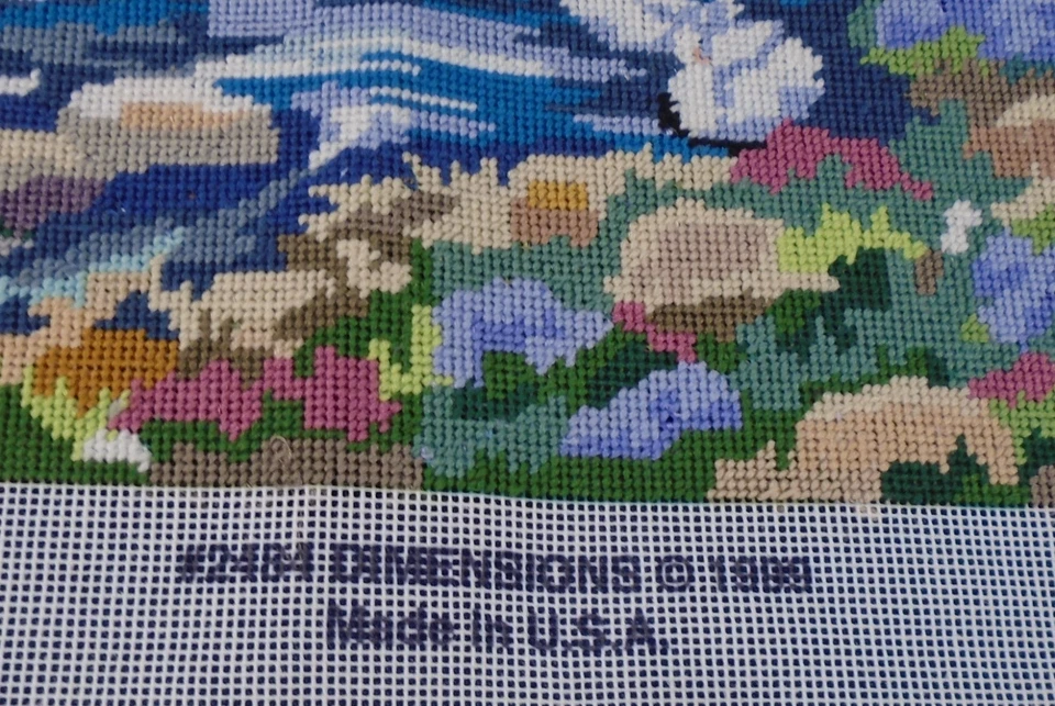 Old Mill Cottage Dimensions 2484 95% Completed Needlepoint 12x16" - Image 3 of 4