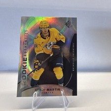 Upper Deck 2025-26 SP Brady Martin #120 Predators Patterned Foilboard Rookie