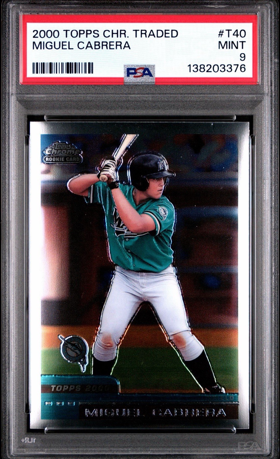 Miguel Cabrera RC 2000 Topps Chrome Traded #T40 Mint PSA 9 Rookie