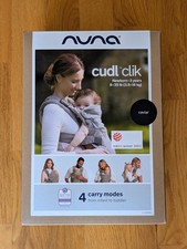 Nuna CUDL Clik 4-in-1 Baby Carrier Caviar Black 8-35 lbs with Box - Used
