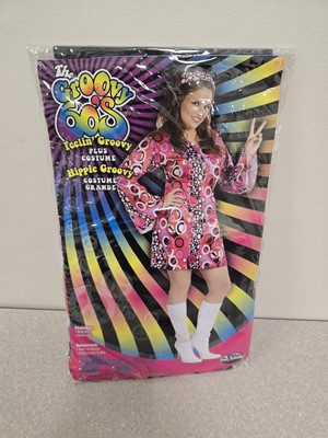Fun World Women's Feelin Groovy Costume, Plus Size Fun World Women's Feelin Groovy Costume, Plus Size