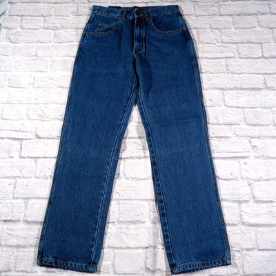 NWT Basic Editions Regular Fit Straight Medium wash Denim Mens Blue Jeans 30x30