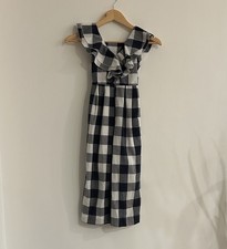 Habitual Navy / Cream Check Jumpsuit Girls Size 6