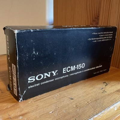 Vintage Sony ECM-150 Elektret Kondensator Mikrofon - VERPACKT KOMPLETT