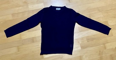 Leichter dunkelblauer Strickpullover Gr. 134/140 Jungen, Ungetragen