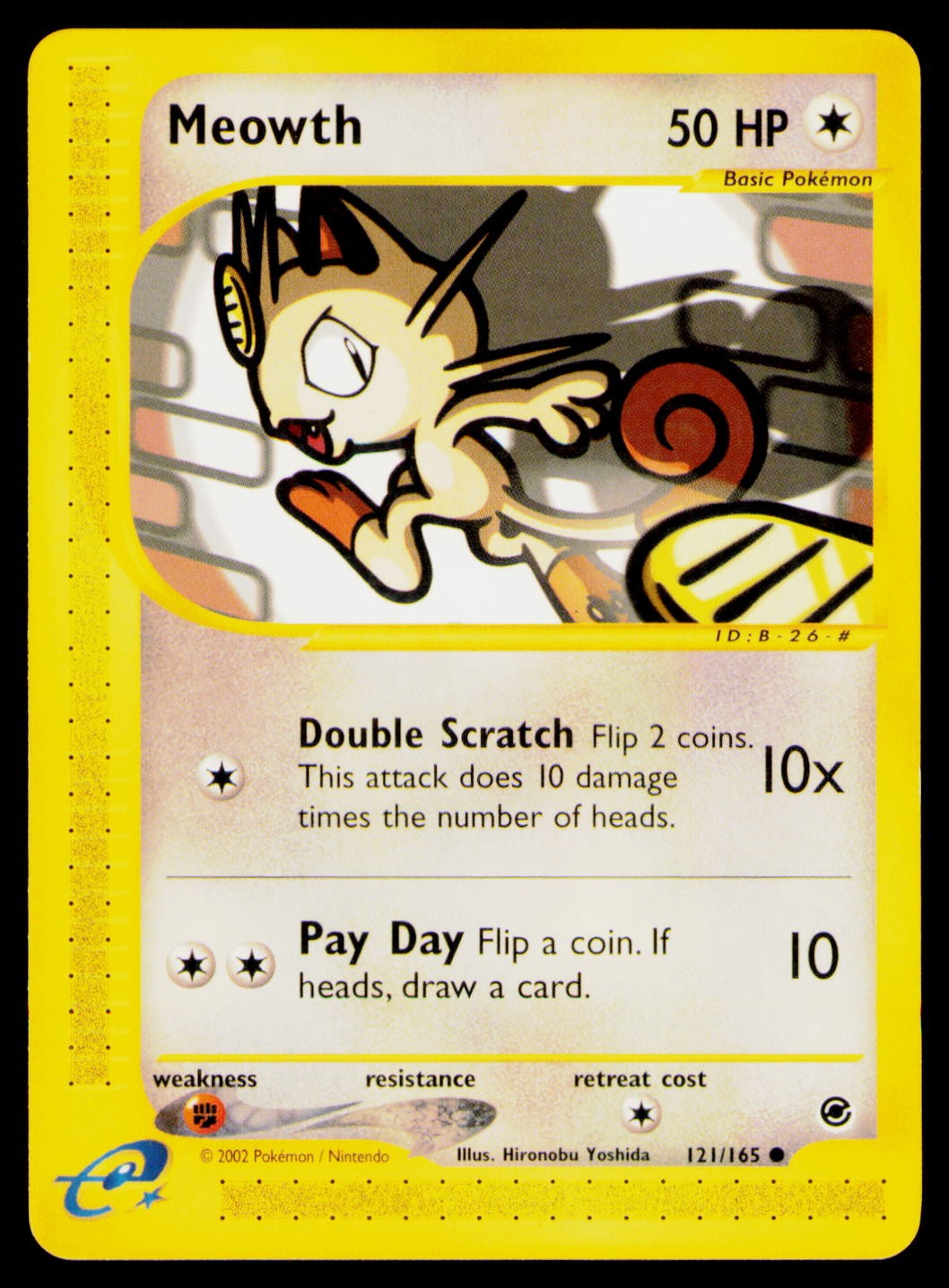 Meowth Normal #121/165 Common Pokemon Expedition NM