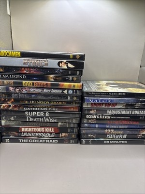 25 DVD Movie Lot Action Sci-Fi Drama Matrix Hunger Games Harry Potter Watchmen