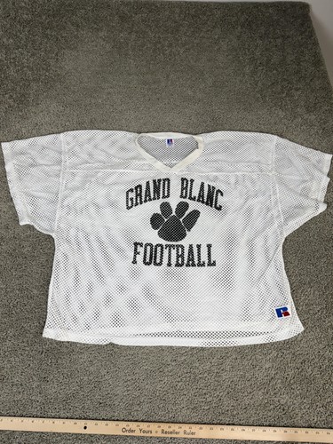 Grand Blanc Football Jersey Mens 3XL White Mesh Russell Athletic USA Practice