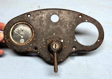 Vintage Car Dash Panel Plate National Oil Gauge Buick Chevy Instrument Rat Rod