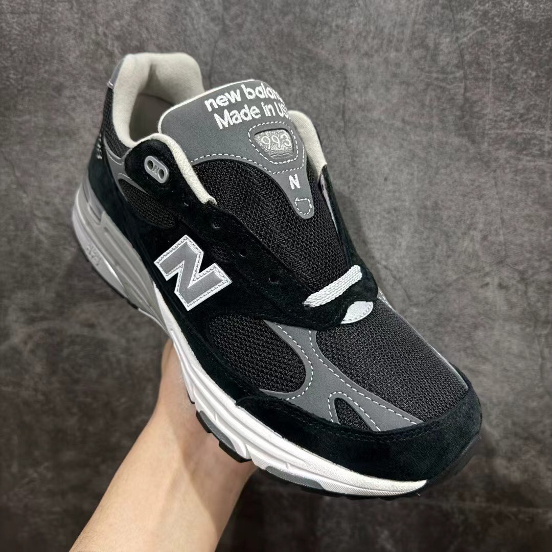 Size 9.5 - New Balance 993 Made In USA Black White for sale online