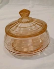 Pink Depression Glass Candy Dish With Lid