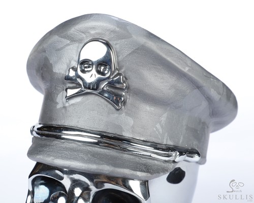 5.1" Tera-hertz Hand Carved Pirate Crystal Skull Fine Art Sculpture - Picture 4 of 6