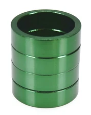 Bicycle BMX or MTB headset spacers for 1 1/8" threadless (SET of 4) 10mm - GREEN