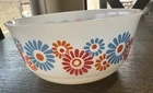 Vintage Schott Mainz Jena Milk Glass Daisy Flower small Bowl 6” RARE! Groovy
