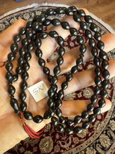 RARE BLACK  99 BEADS   GENUINE SHAH MAGHSOUD 55 cm